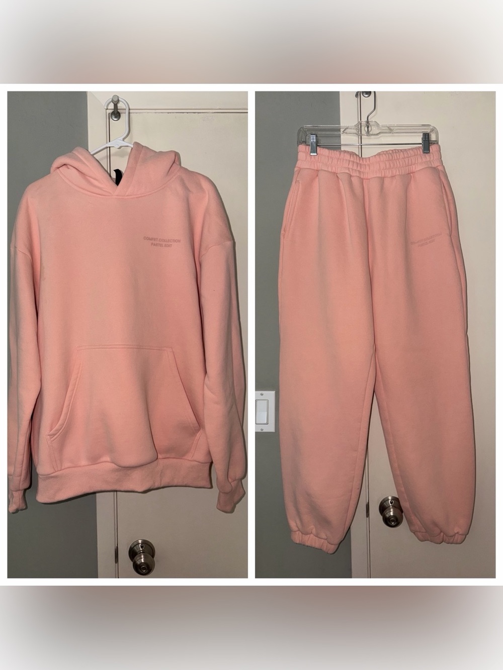 Comfrt, Bubblegum Pink Hooded Sweatshirt & Jogger Set